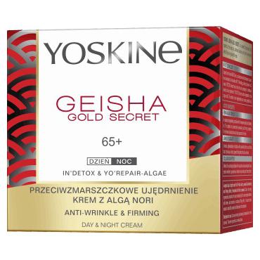 YOSKINE -  YOSKINE Geisha Gold Secret przeciwzmarszczkowy krem z algą nori, na dzień i na noc, 65+ 50 ml